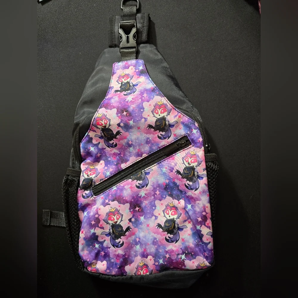 Helluvaboss Young Stolas Pattern‎ Sling Bookbag / Crossbody Backpack- New